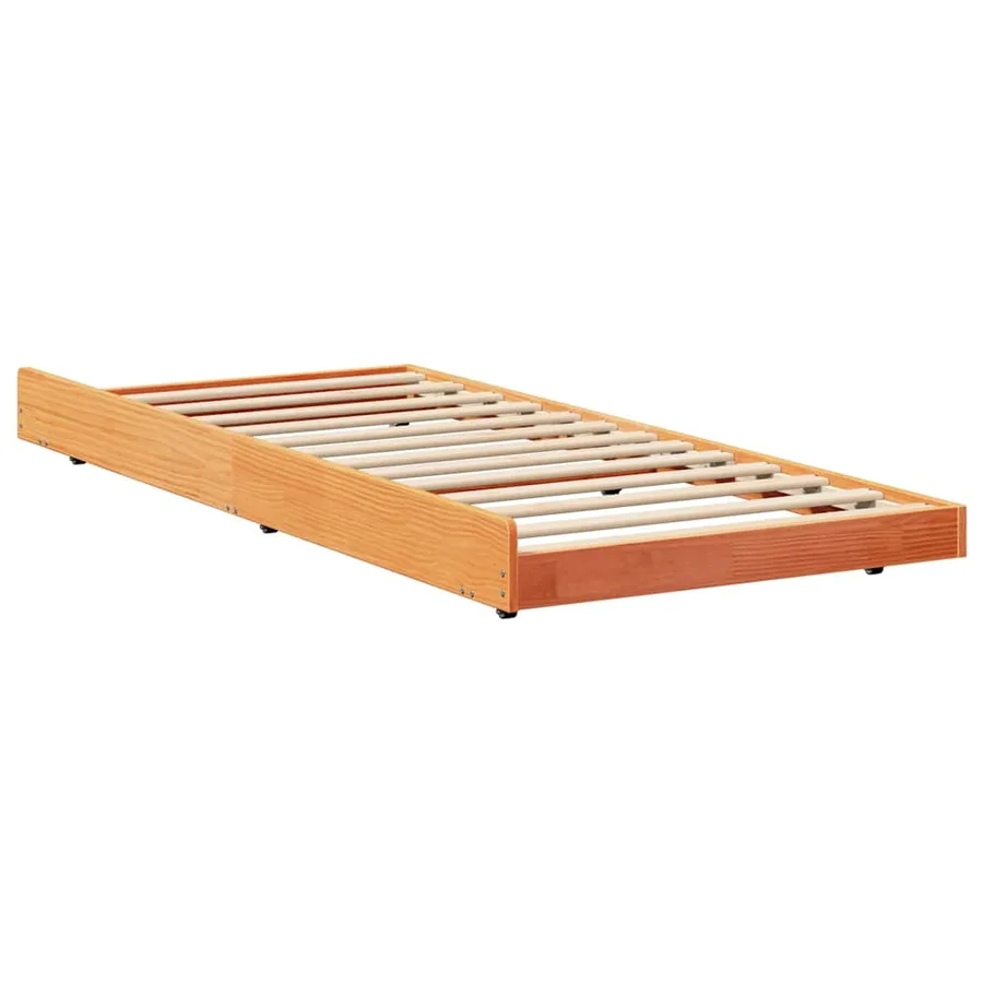 Cadre de lit Brun cire 100 x 200 cm Pin massif - 5