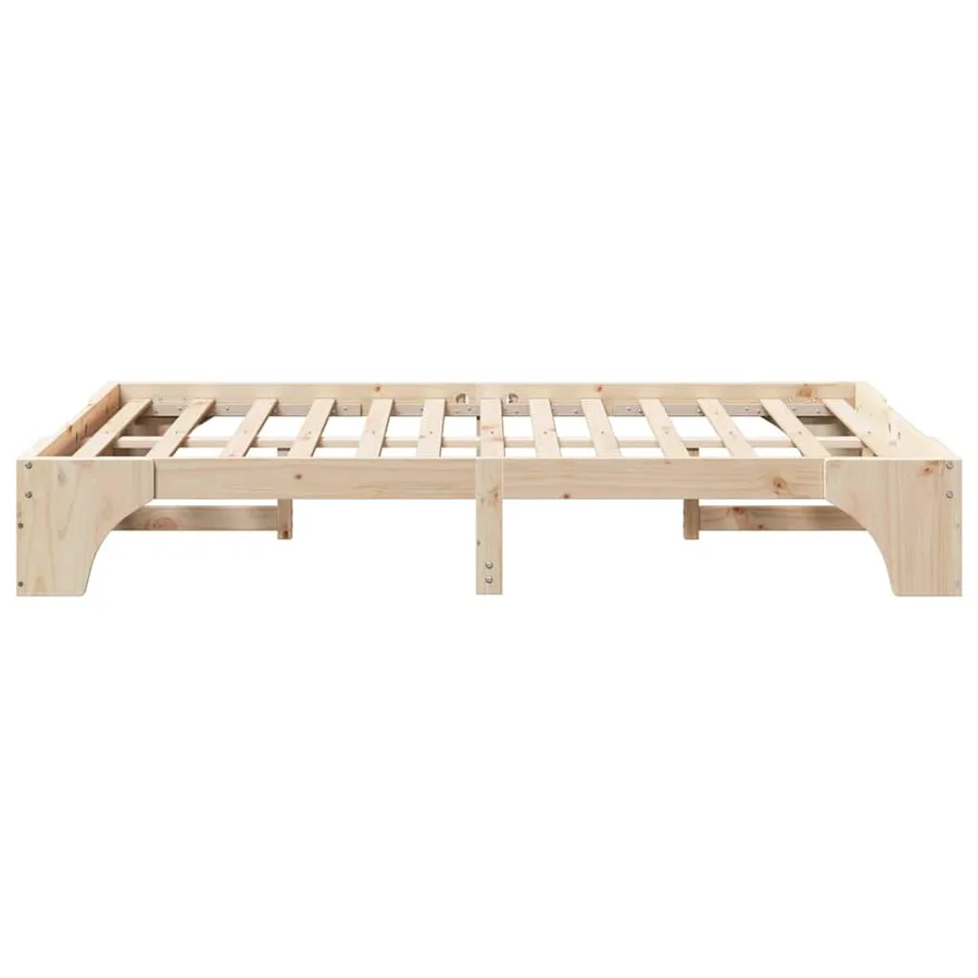 Cadre de lit Pin massif 120 x 190 cm Bois massif en pin - 6