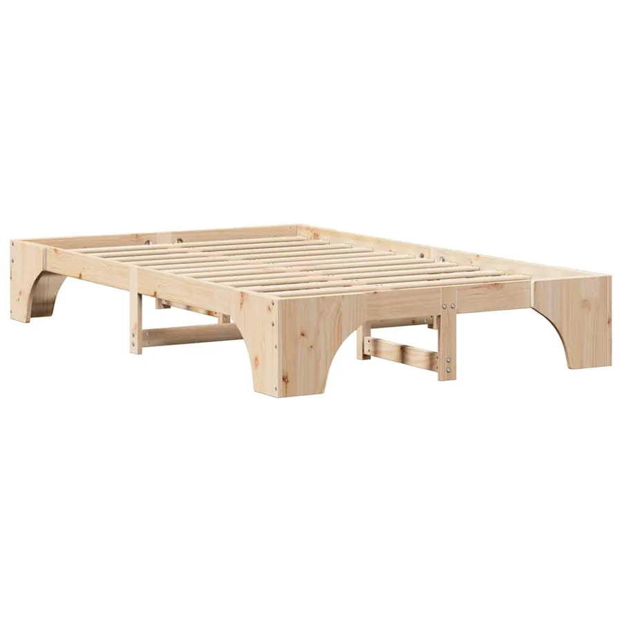 Cadre de lit Pin massif 120 x 190 cm Bois massif en pin - 7
