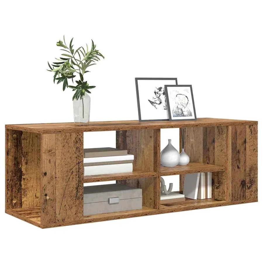 Ensemble meuble TV Montage mural Bois Ancien 102 x 35 x 35 cm - 3