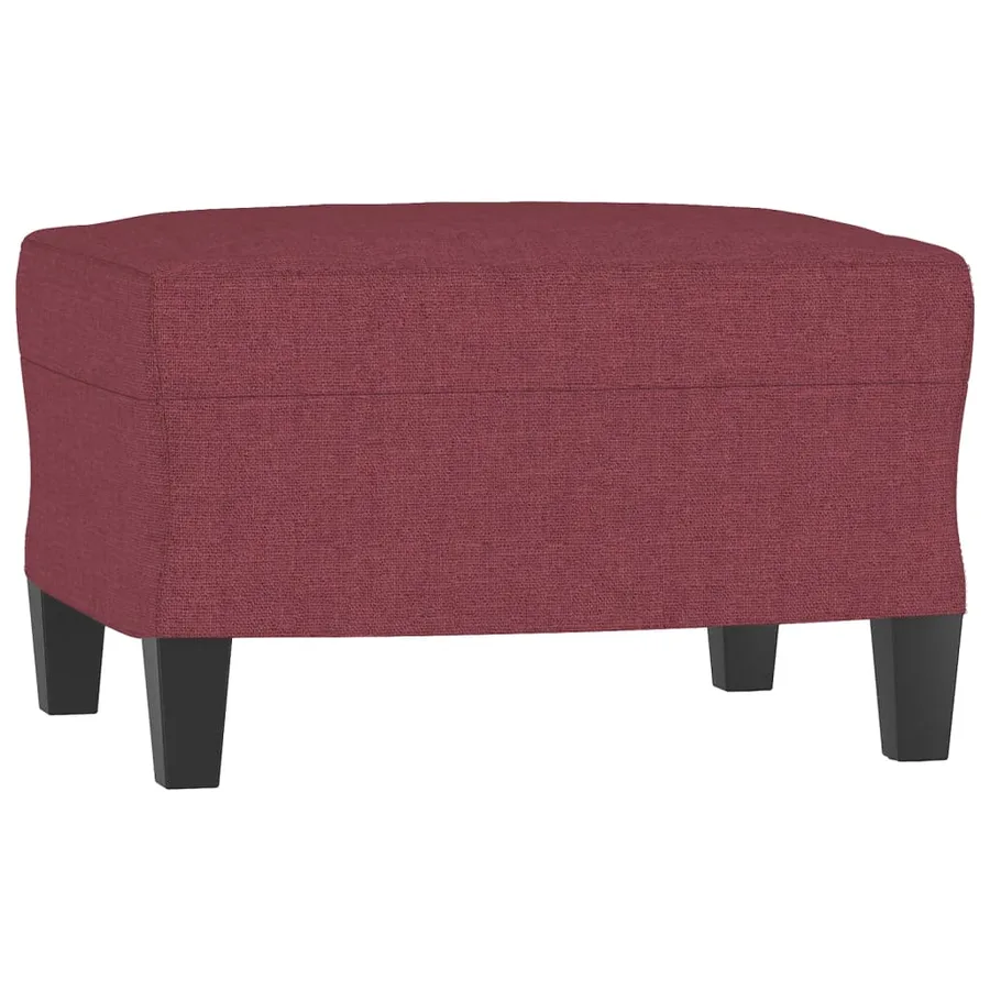 Fauteuil avec repose-pied Rouge bordeaux 60 cm Tissu - 5