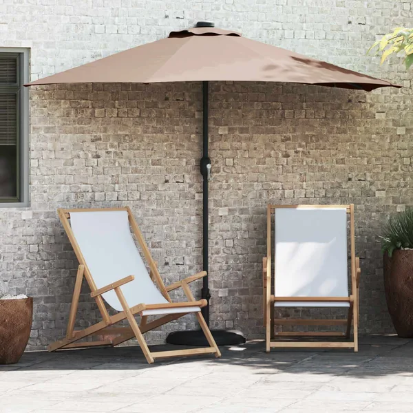 Parasol de jardin Taupe 294 x 150 x 224 cm Polyester et Acier