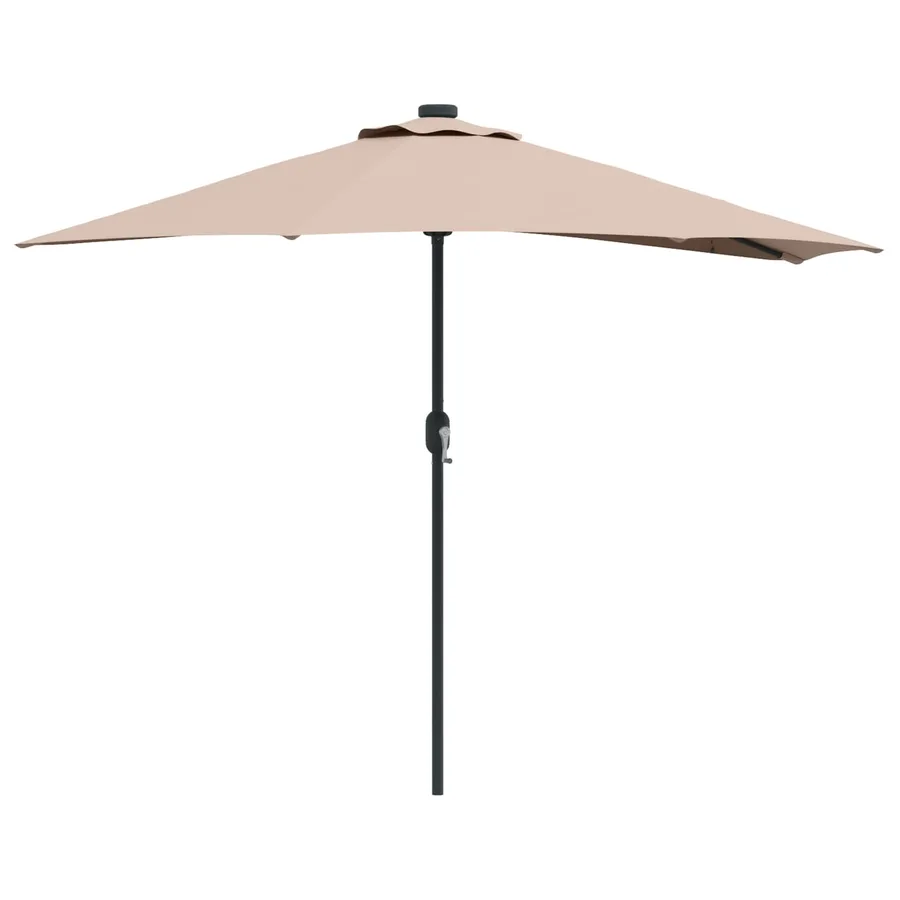 Parasol de jardin Taupe 294 x 150 x 224 cm Polyester et Acier - 2