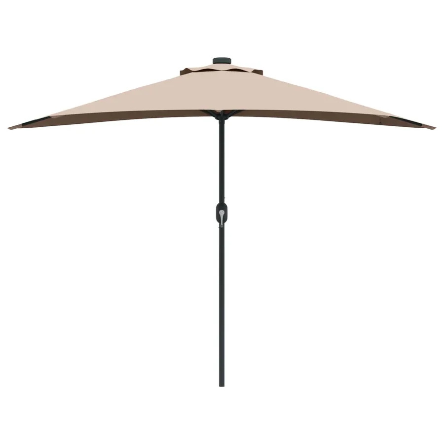 Parasol de jardin Taupe 294 x 150 x 224 cm Polyester et Acier - 5