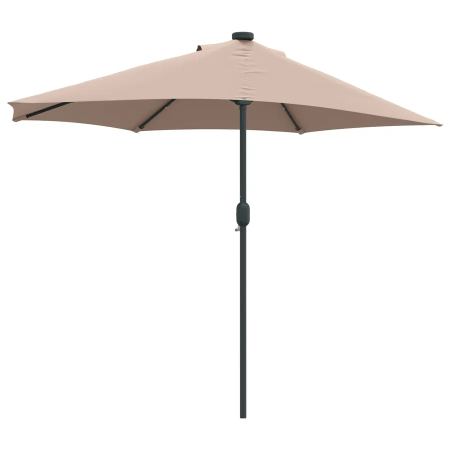 Parasol de jardin Taupe 294 x 150 x 224 cm Polyester et Acier - 7