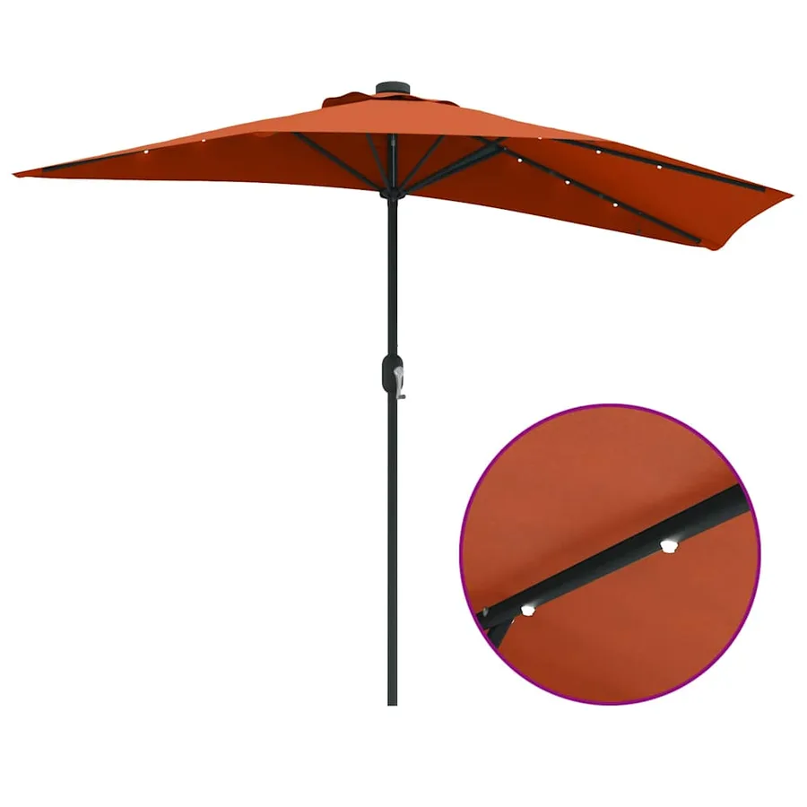 Parasol de jardin Terre cuite 294 x 150 x 224 cm - 11