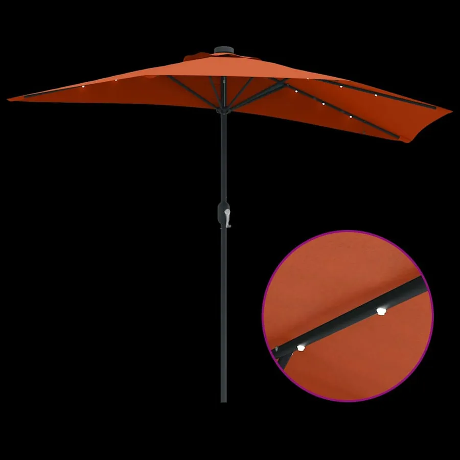 Parasol de jardin Terre cuite 294 x 150 x 224 cm - 8