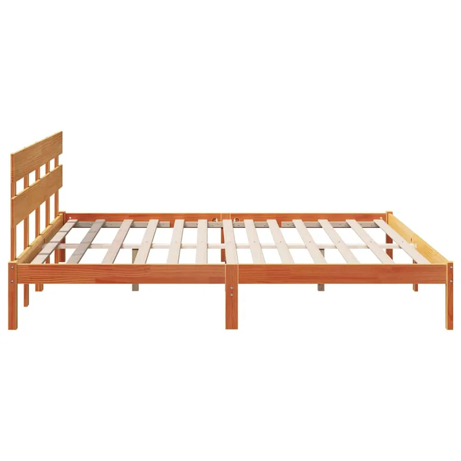 Cadre de lit Marron 180 x 200 cm Bois de pin massif - 6