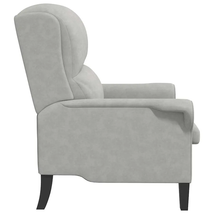 fauteuil Gris clair 76 x 94 x 102 cm Microfibre - 5