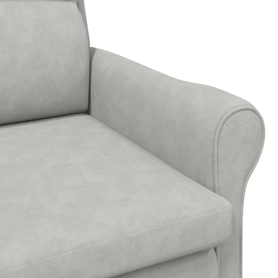 fauteuil Gris clair 76 x 94 x 102 cm Microfibre - 7