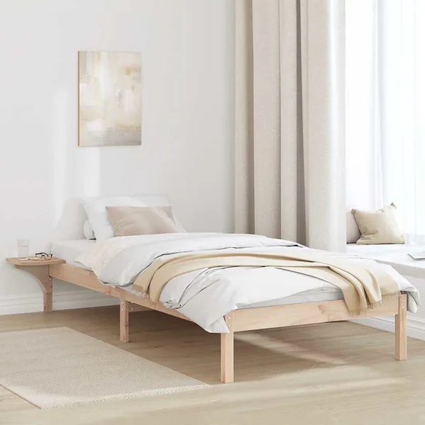 Cadre de lit Naturel 100 x 200 cm Pin massif