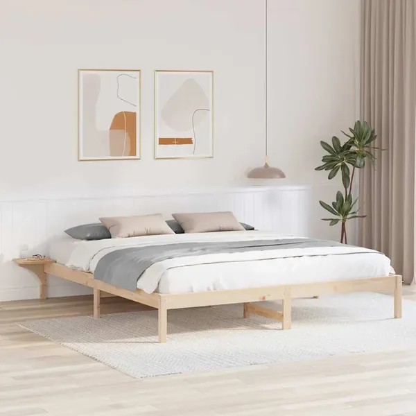Cadre de lit Naturel 180 x 200 cm Pin massif