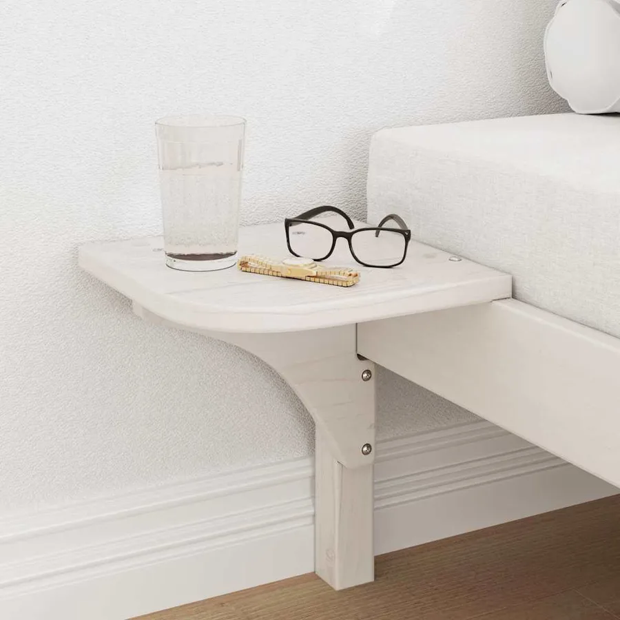 Cadre de lit Blanc 80 x 200 cm Pin massif - 3