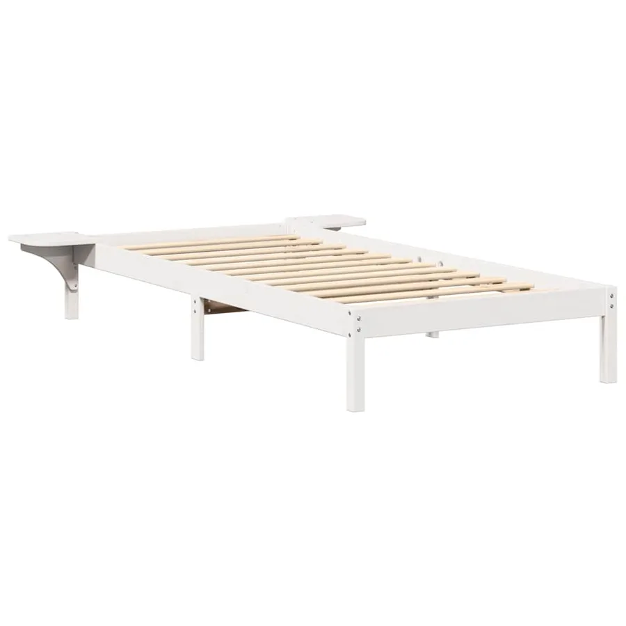 Cadre de lit Blanc 80 x 200 cm Pin massif - 4