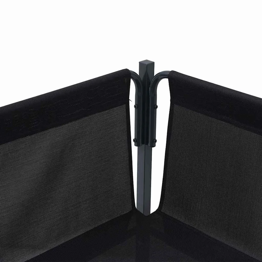 Ensemble de canapé de jardin avec coussin 12 pcs Noir Acier - 7