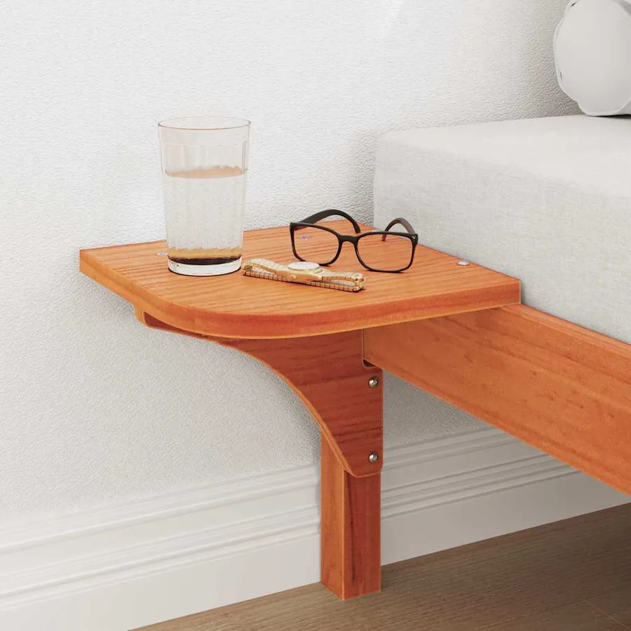 Cadre de lit Brun cire 75 x 190 cm Pin massif - 3