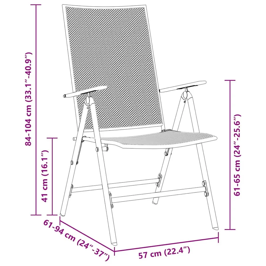 Ensemble de salle à manger pour jardin 9 pcs Anthracite - 11