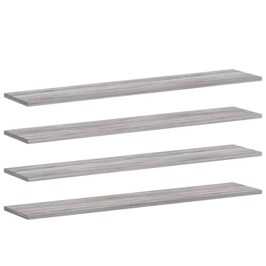 Étagères murales 4 pcs sonoma gris 100x20x1,5cm bois ingénierie - 2