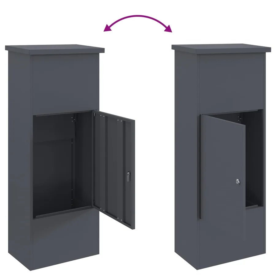 Boîte de dépôt de colis Anthracite 44,5 x 29 x 110,5 cm Acier - 9