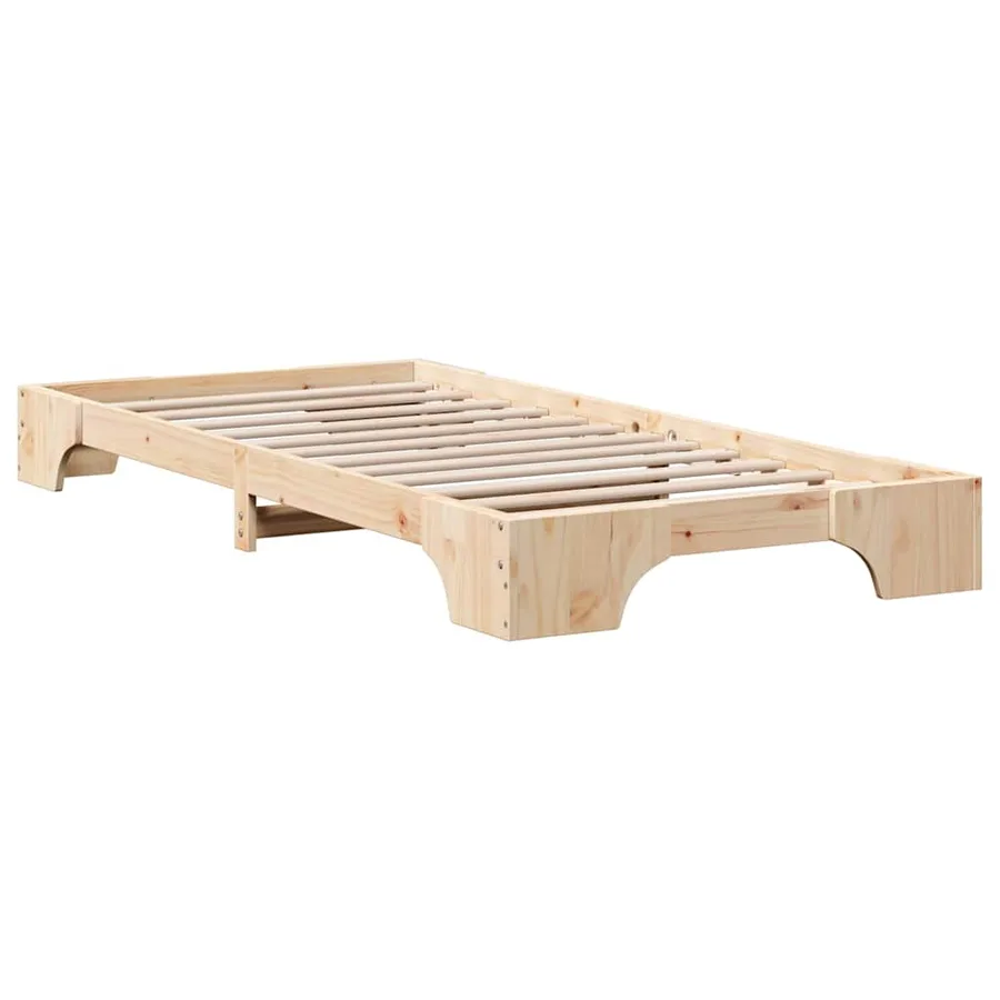 Cadre de lit Naturel 75 x 190 cm Pin massif - 4