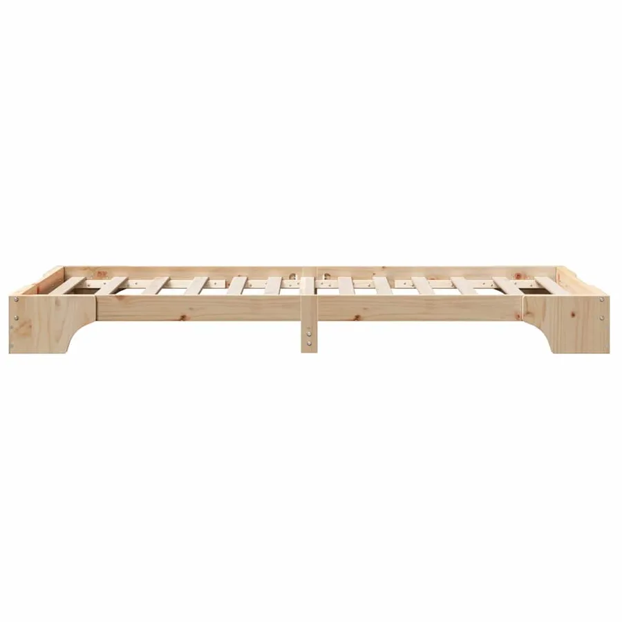 Cadre de lit Naturel 75 x 190 cm Pin massif - 6