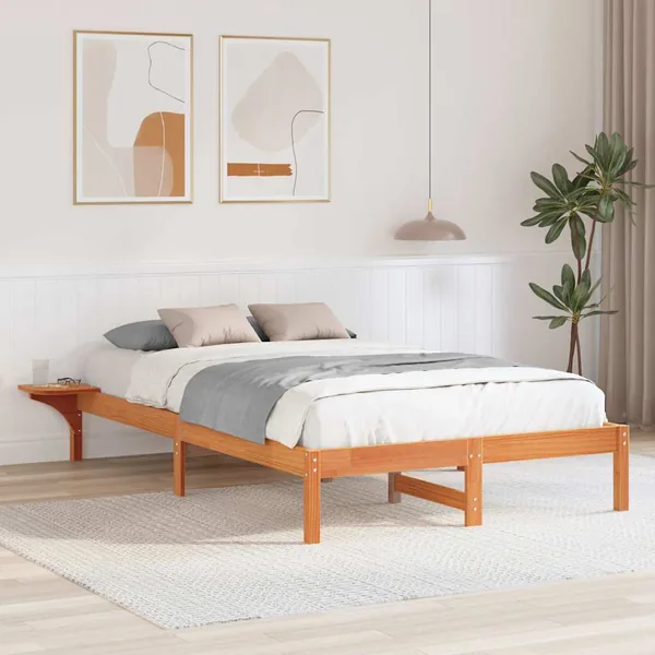 Cadre de lit Brun cire 120 x 200 cm Pin massif