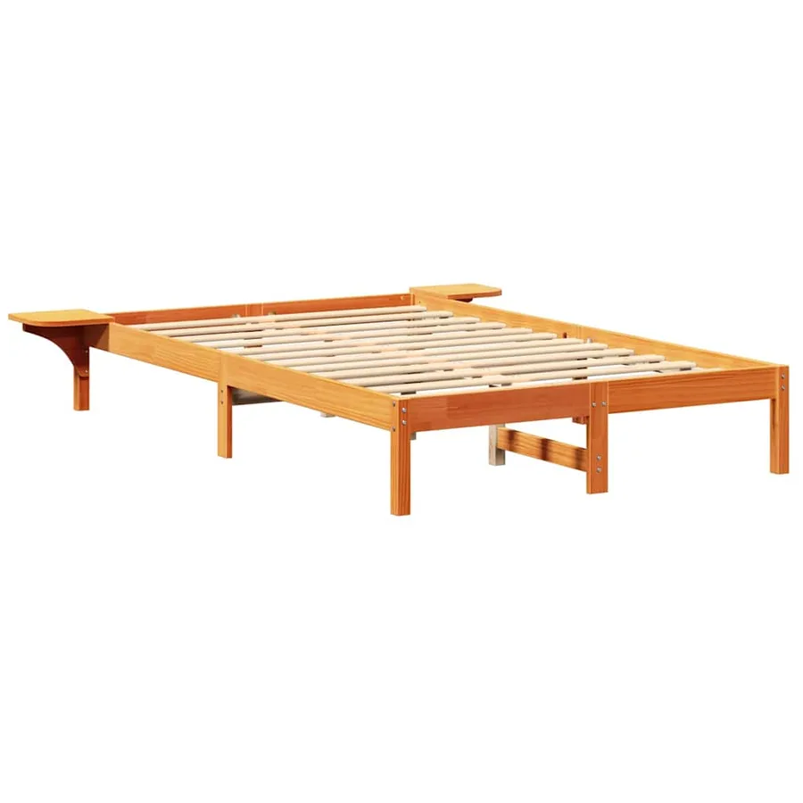 Cadre de lit Brun cire 120 x 200 cm Pin massif - 4