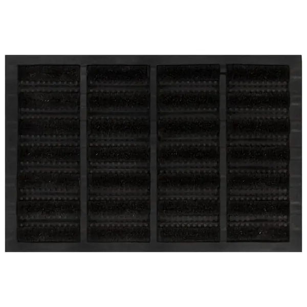 Paillasson rectangulaire 40x60 cm caoutchouc et fibre de coco