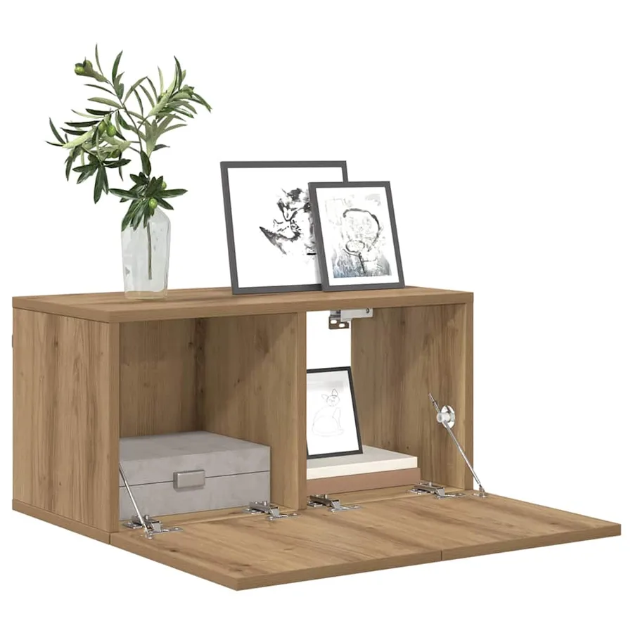 Ensemble meuble TV 60 x 30 x 30 cm Marron Bois d'ingénierie - 3
