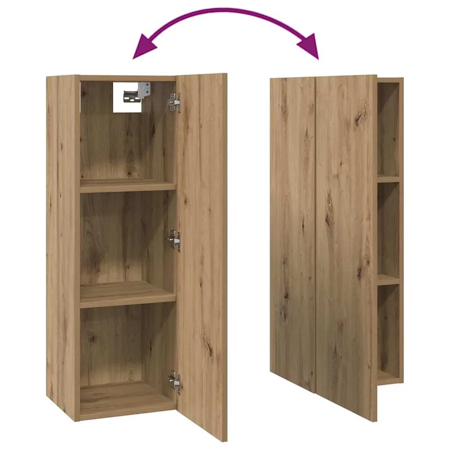 Ensemble meuble TV 4 pcs Chêne artisanal Bois d'ingénierie - 14
