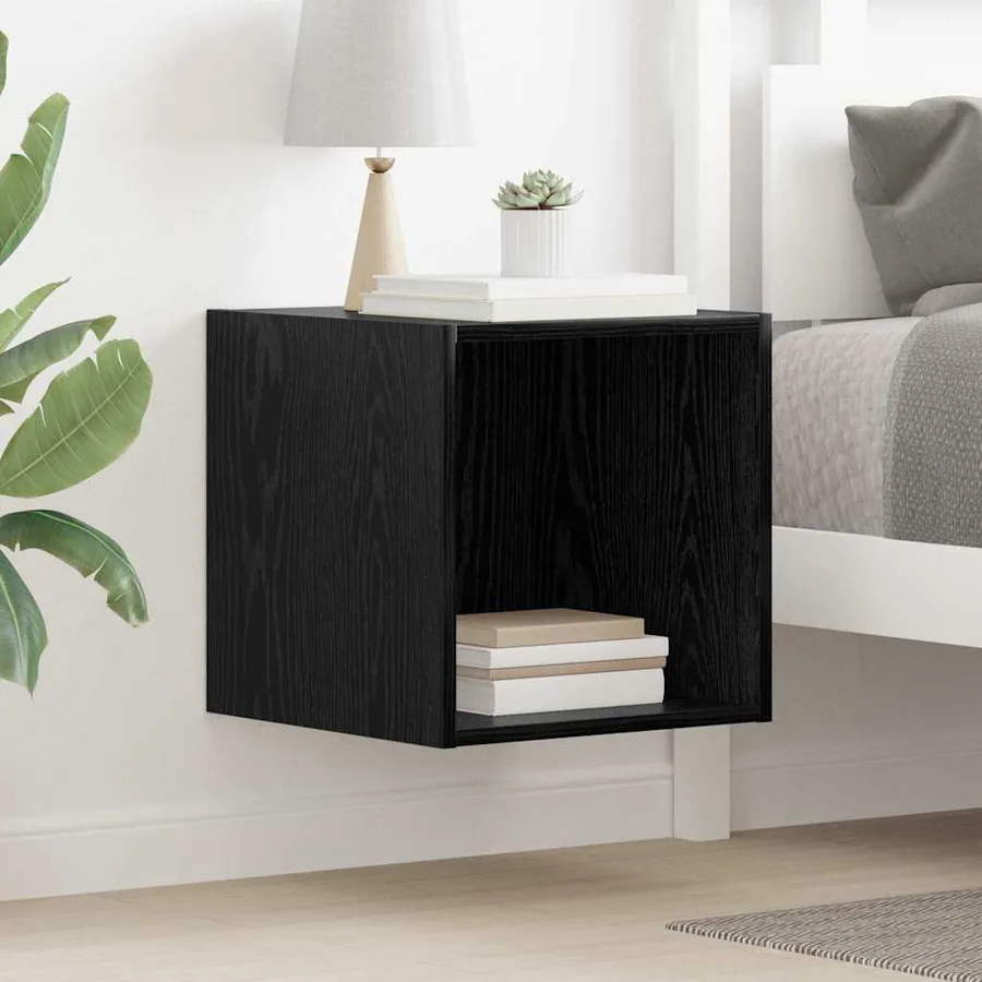 Meuble mural Chêne noir 37 x 37 x 37 cm Bois d'ingénierie - 5
