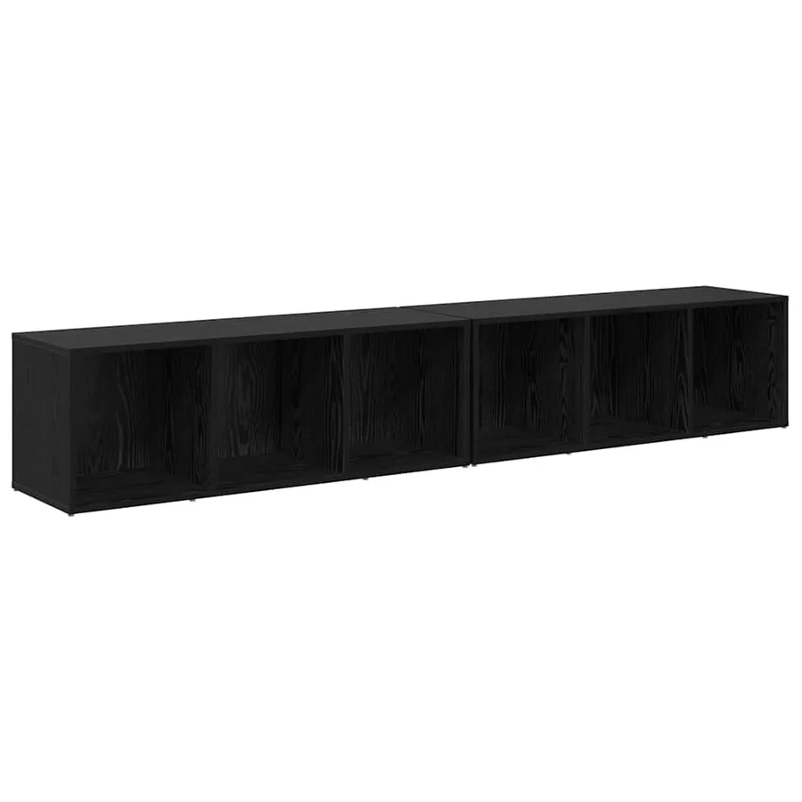 Ensemble meuble TV 2 pcs Chêne noir 37 x 35 x 107cm - 2
