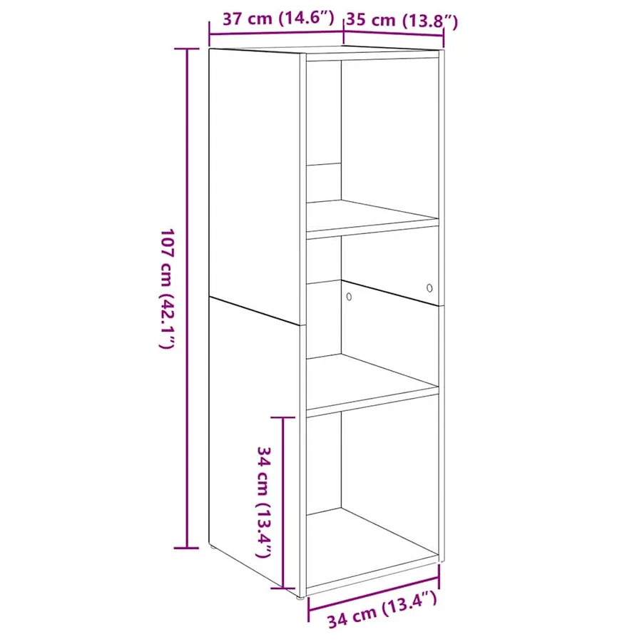 Ensemble meuble TV 2 pcs Chêne noir 37 x 35 x 107cm - 8