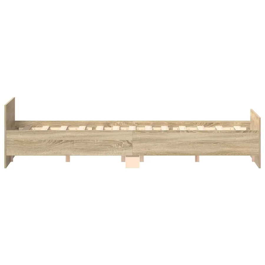 Cadre de lit sans matelas chêne sonoma 140x190 cm - 7