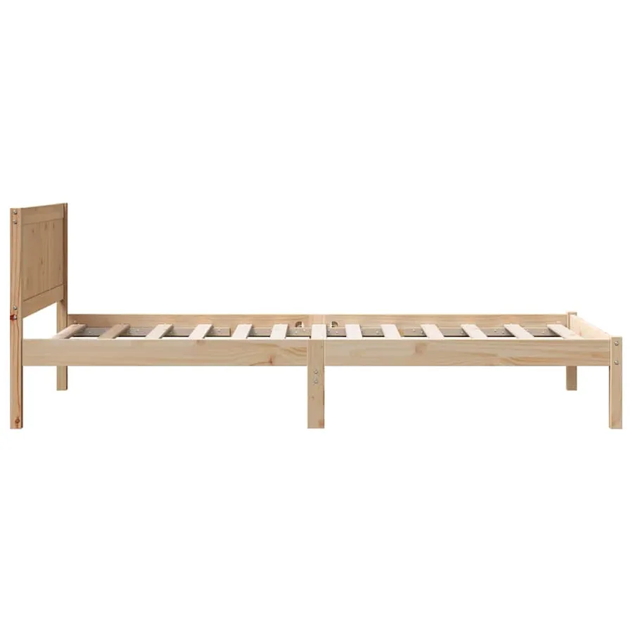 Cadre de lit Marron 90 x 190 cm Bois de pin massif - 6