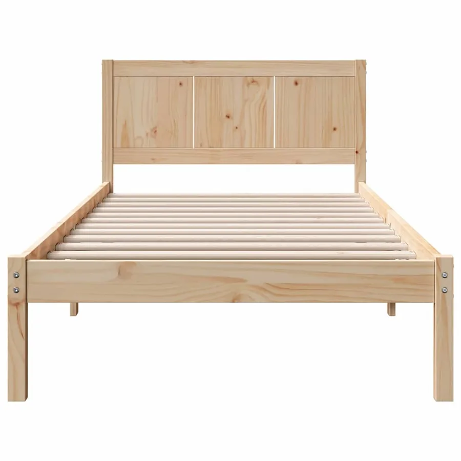 Cadre de lit Marron 90 x 200 cm Bois de pin massif - 5