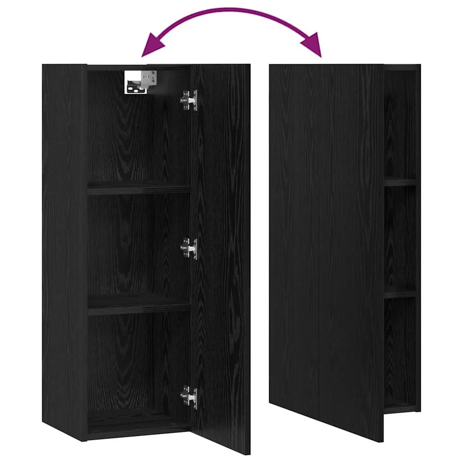 Ensemble meuble TV 3 pcs Chêne noir Bois d'ingénierie - 14