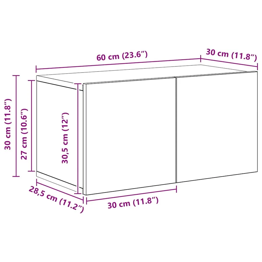 Ensemble meuble TV 8 pcs Chêne noir Bois d'ingénierie - 17