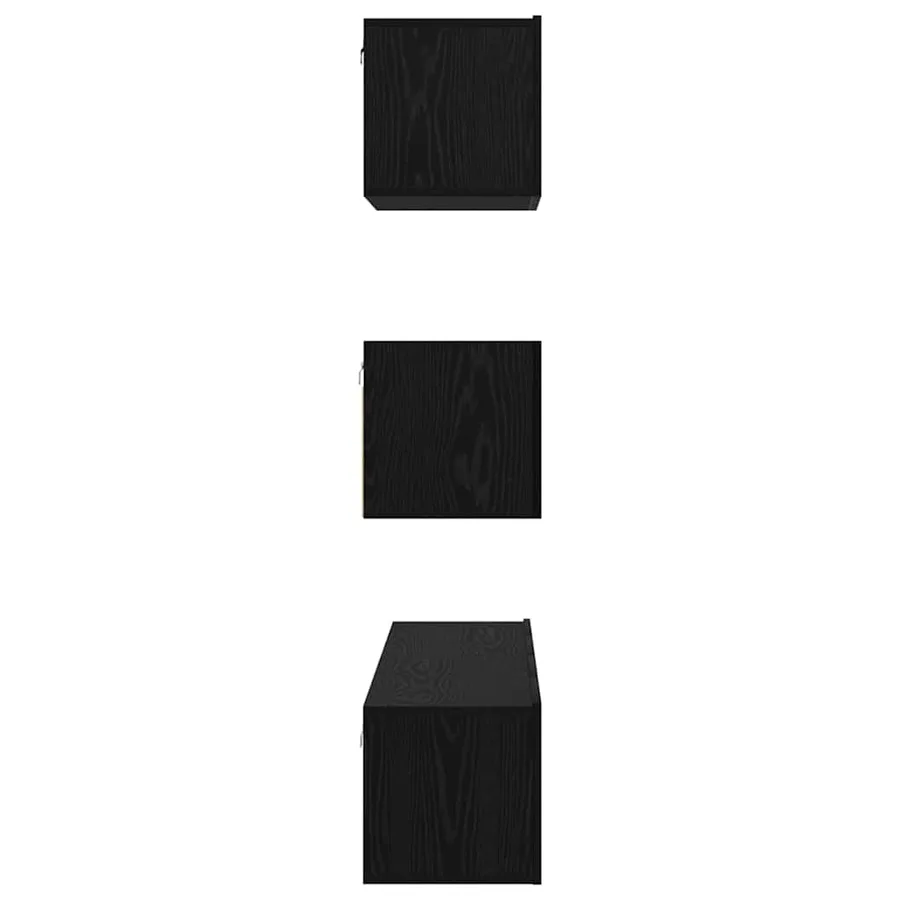 Ensemble meuble TV 4 pcs Chêne noir Bois d'ingénierie - 8