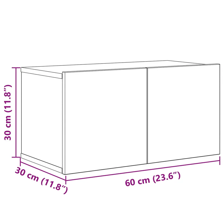 Ensemble meuble TV 10 pcs Bois Ancien 30,5 x 30 x 90 cm - 16