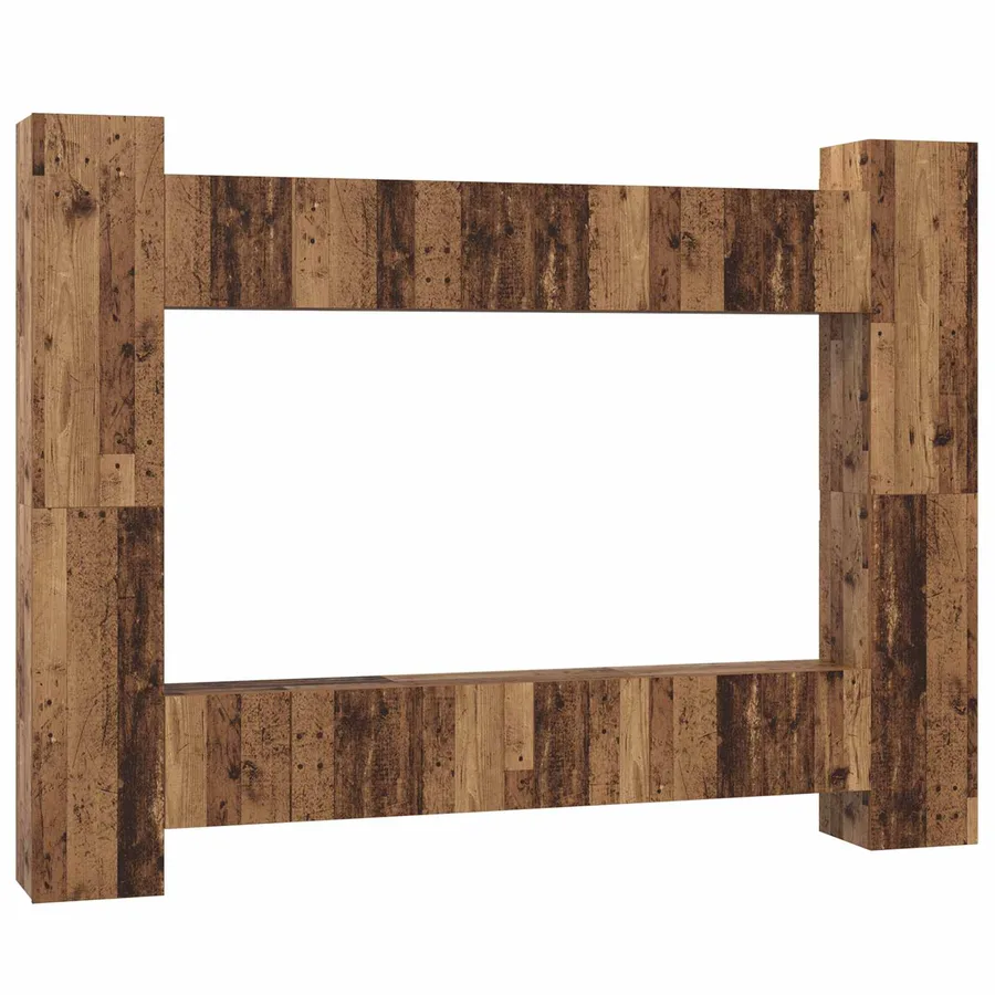 Ensemble meuble TV 10 pcs Bois Ancien 30,5 x 30 x 90 cm - 2