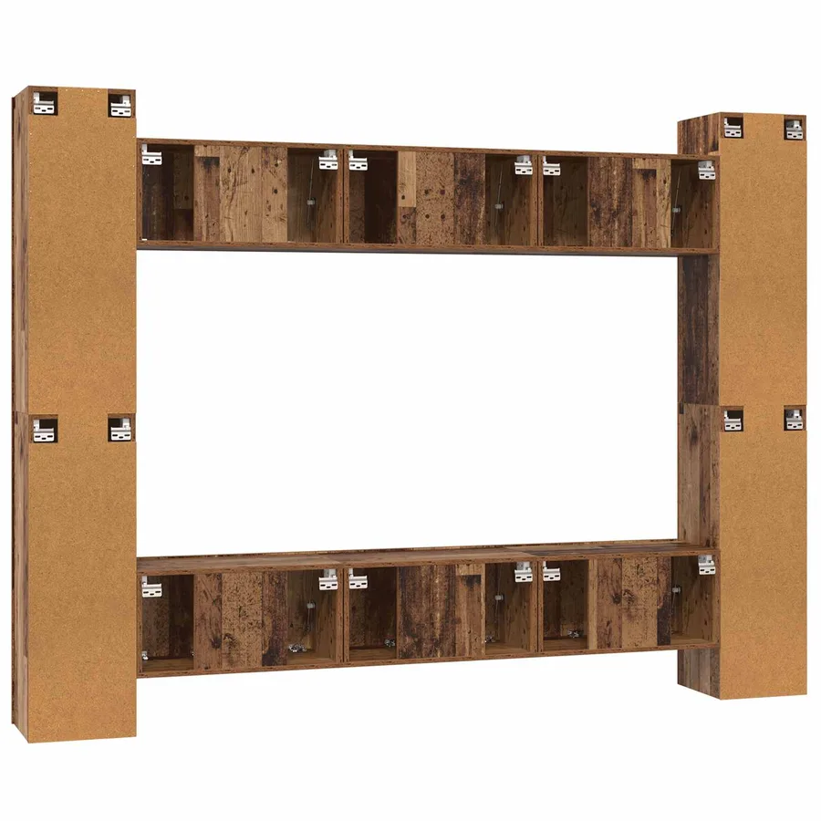 Ensemble meuble TV 10 pcs Bois Ancien 30,5 x 30 x 90 cm - 9