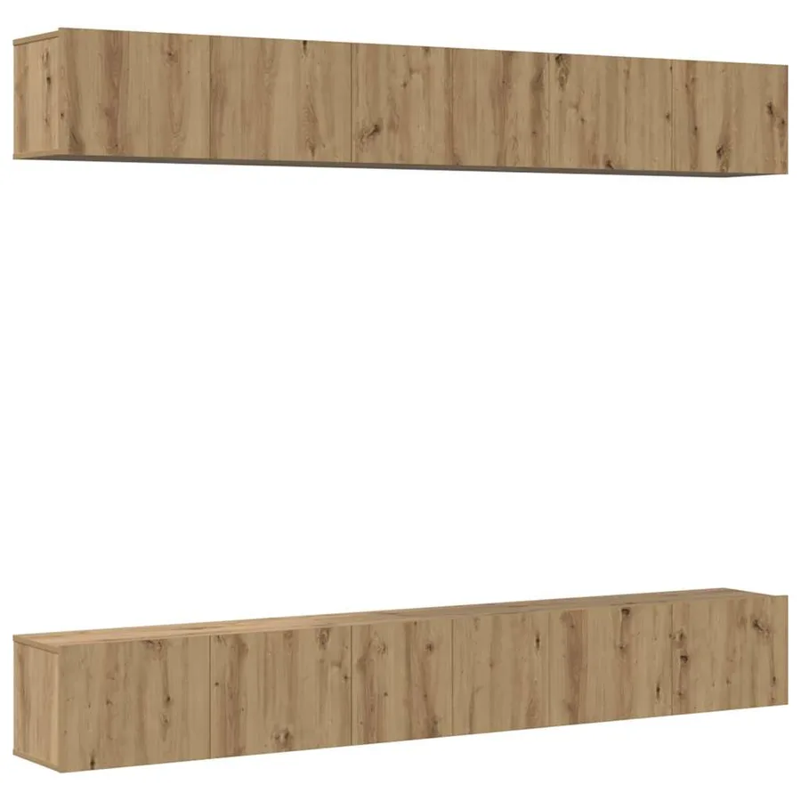 Ensemble meuble TV 6 pcs Chêne artisanal Bois d'ingénierie - 2