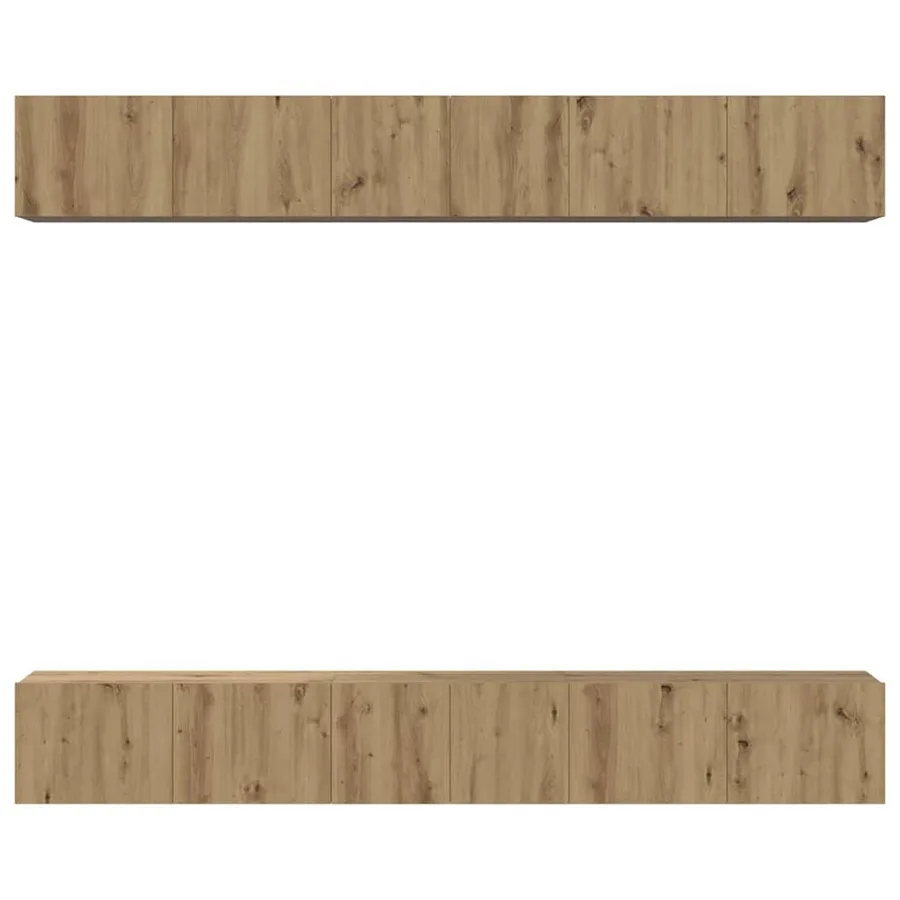 Ensemble meuble TV 6 pcs Chêne artisanal Bois d'ingénierie - 7