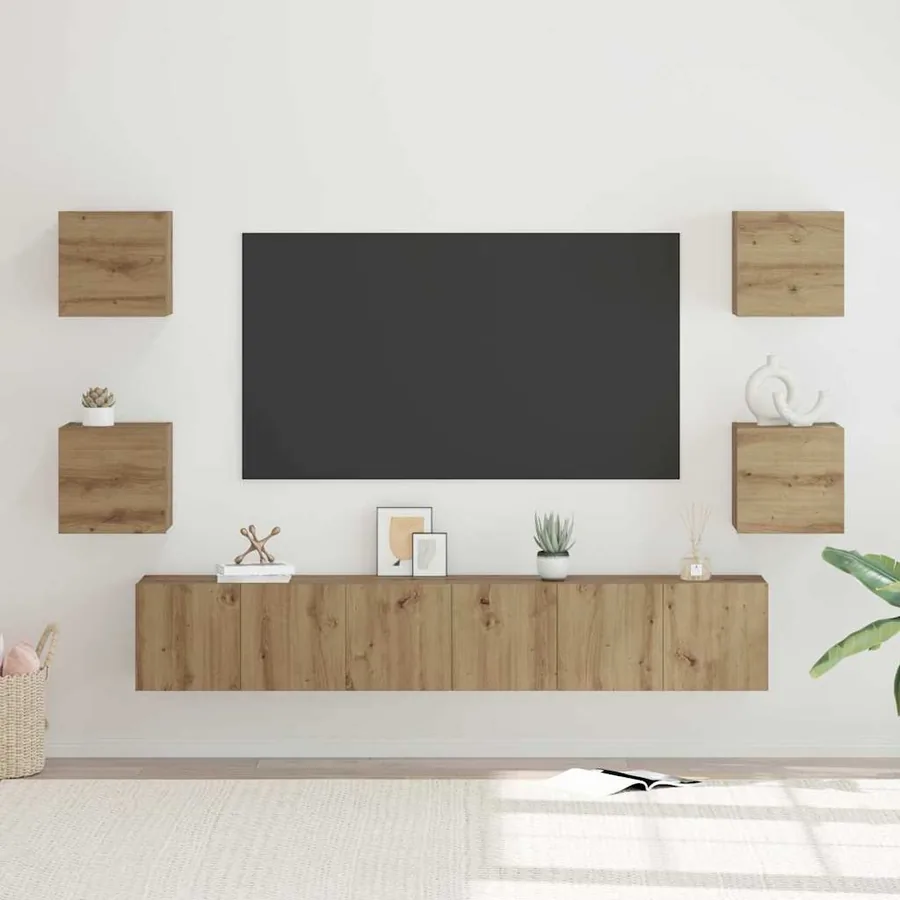 Ensemble meuble TV 7 pcs Chêne artisanal Bois d'ingénierie