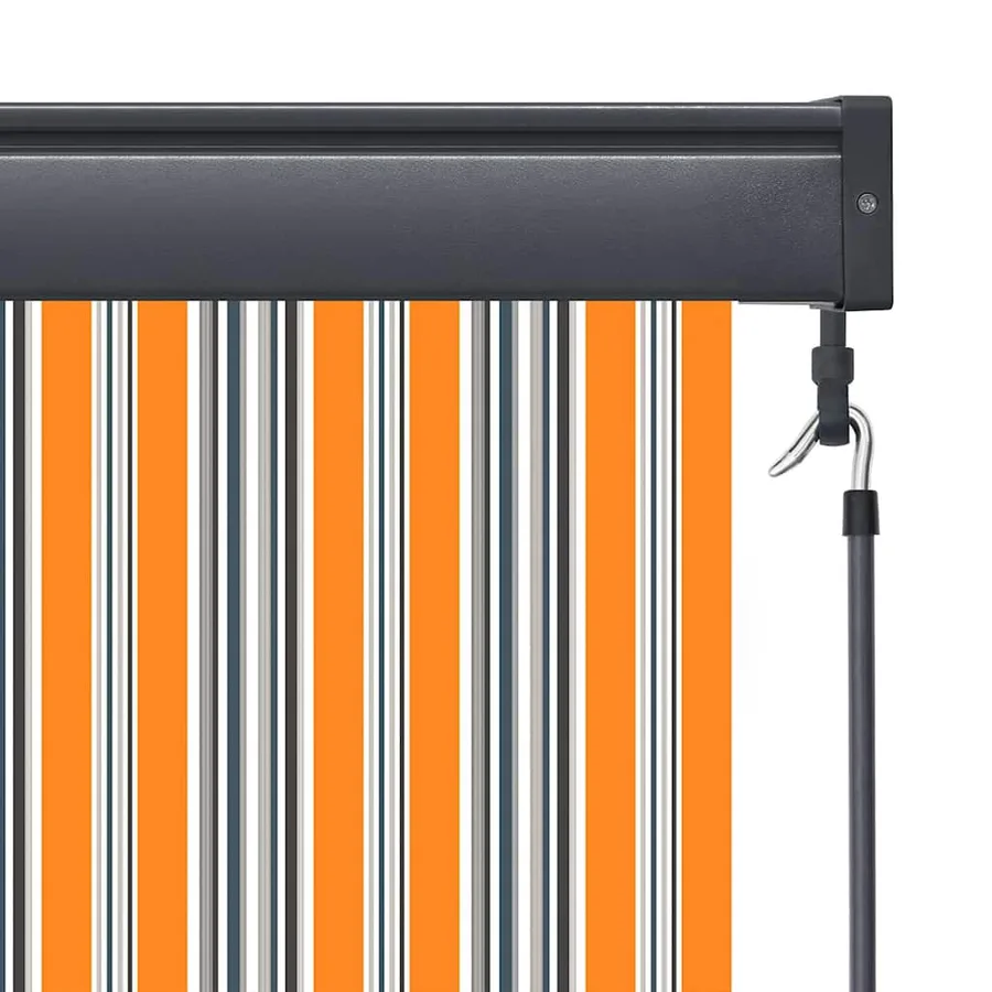 Store enrouleur Jaune et Bleu 180 x 250 cm Tissu et Aluminium - 6