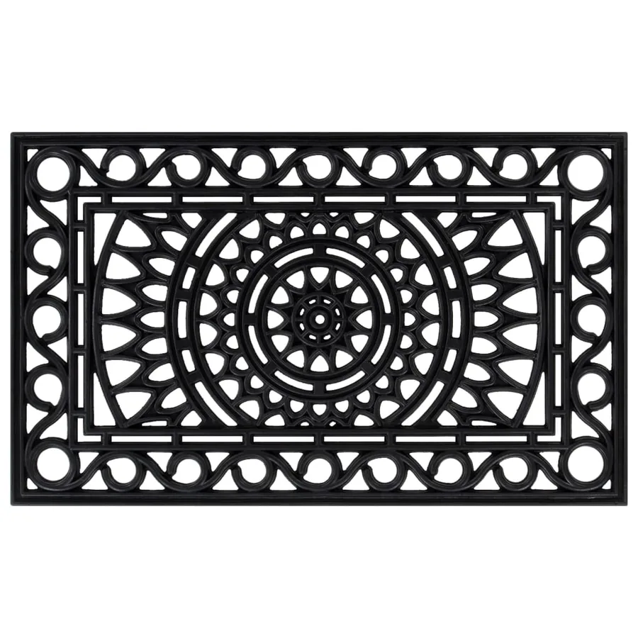 Paillasson rectangulaire 45x75 cm caoutchouc