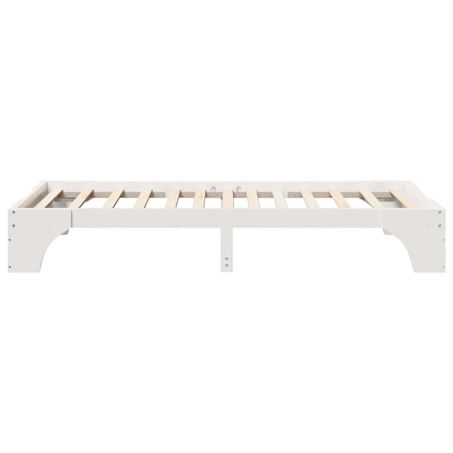 Cadre de lit Blanc 90 x 200 cm Pin massif - 6