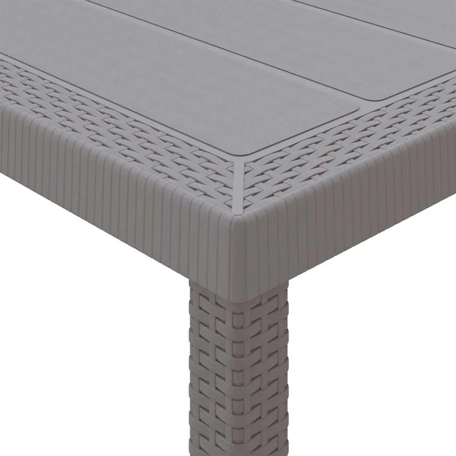 Ensemble de salle à manger pour jardin 13 pcs Gris clair - 7