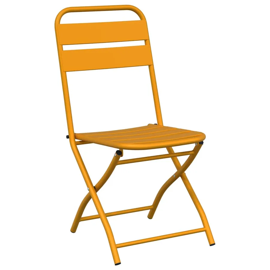 Chaise de jardin pliante 2 pcs Moutarde 42 x 52 x 82 cm - 4